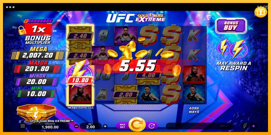 UFC Gold Blitz Extreme игрална машина за пари, снимка 4