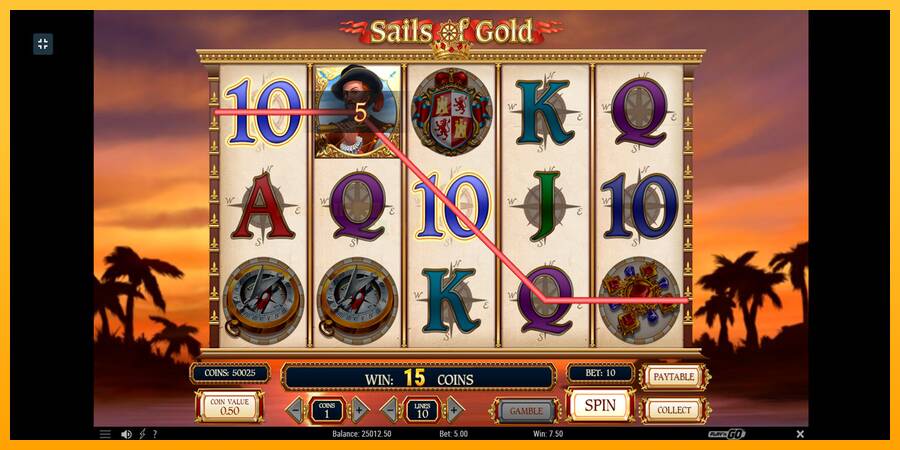 Sails of Gold игрална машина за пари, снимка 5