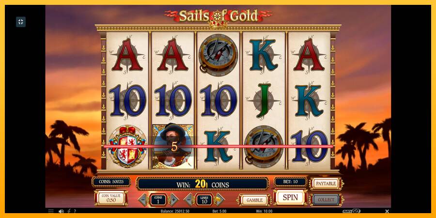 Sails of Gold игрална машина за пари, снимка 8