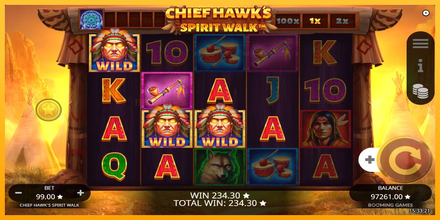 Chief Hawk’s Spirit Walk игрална машина за пари, снимка 4