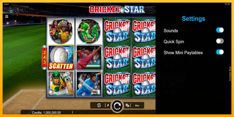 Cricket Star игрална машина за пари, снимка 2