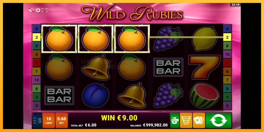 Wild Rubies игрална машина за пари, снимка 3