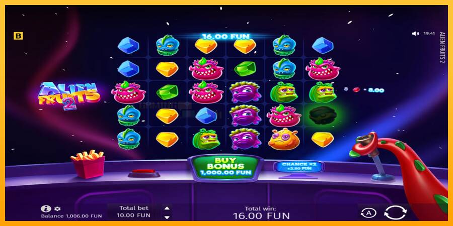 Alien Fruits 2 игрална машина за пари, снимка 3