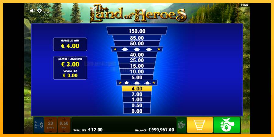 The Land of Heroes игрална машина за пари, снимка 6