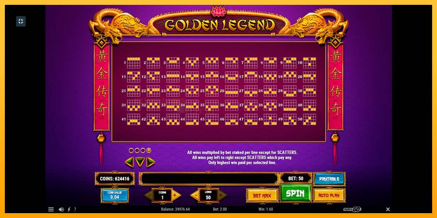 Golden Legend игрална машина за пари, снимка 7