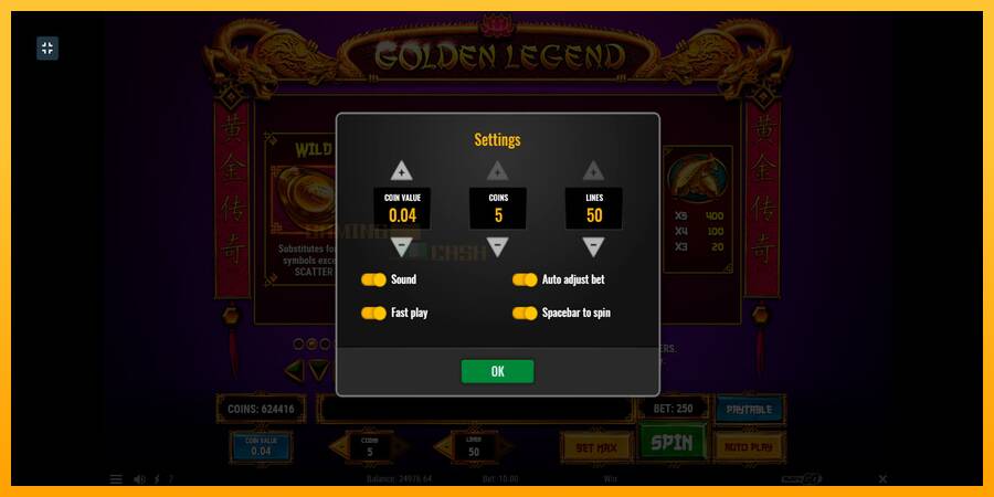 Golden Legend игрална машина за пари, снимка 8