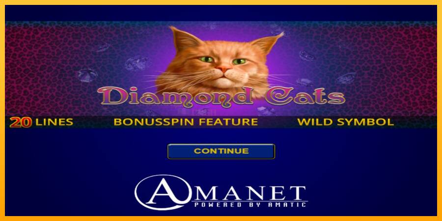 Diamond Cats игрална машина за пари, снимка 1