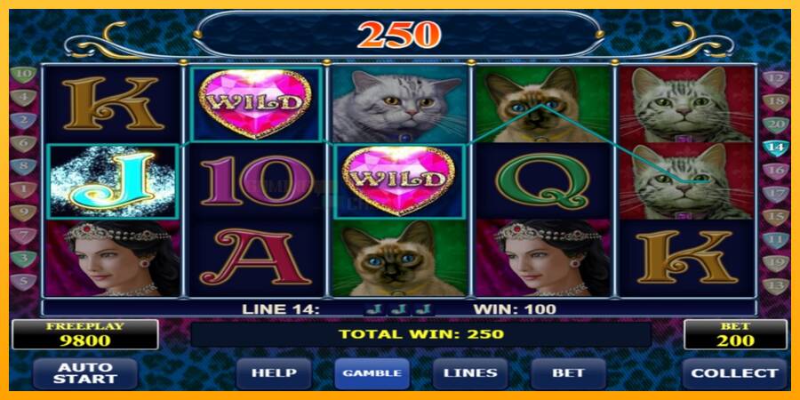 Diamond Cats игрална машина за пари, снимка 2