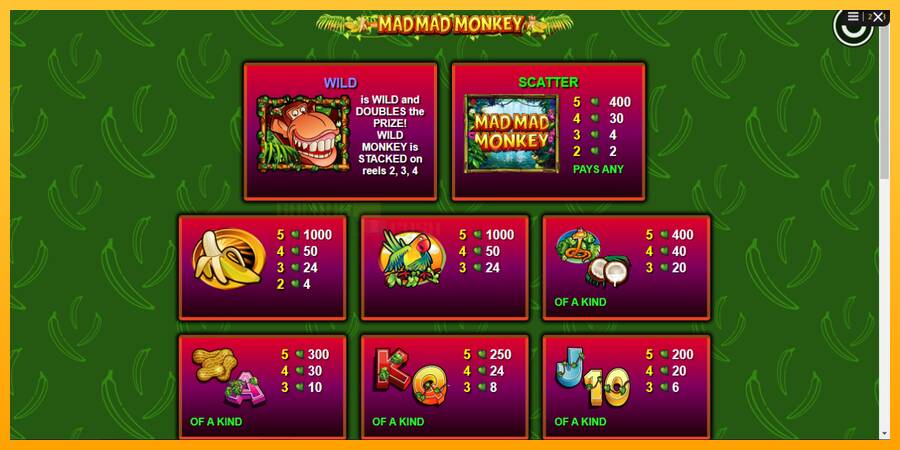 Mad Mad Monkey игрална машина за пари, снимка 6