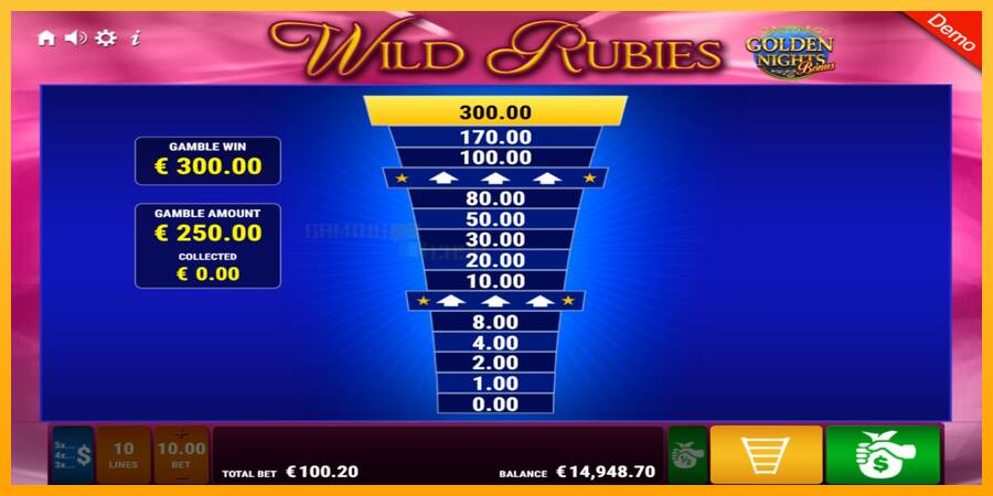 Wild Rubies Golden Nights игрална машина за пари, снимка 8