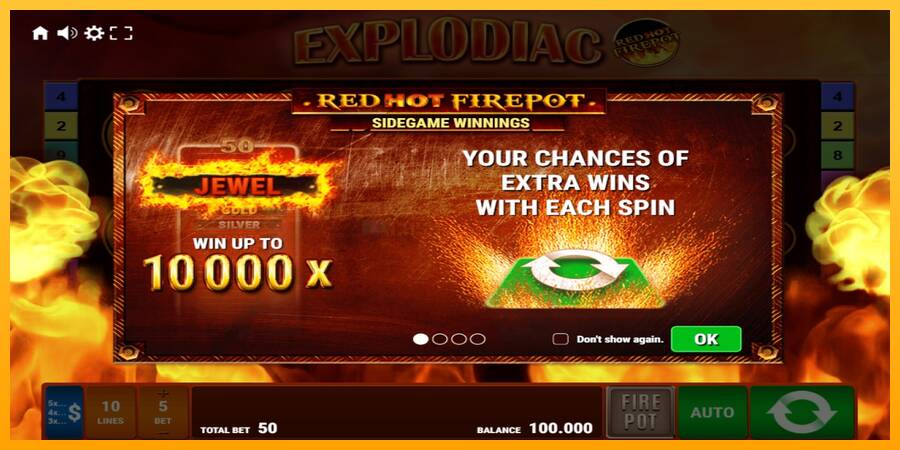 Explodiac Red Hot Firepot игрална машина за пари, снимка 1