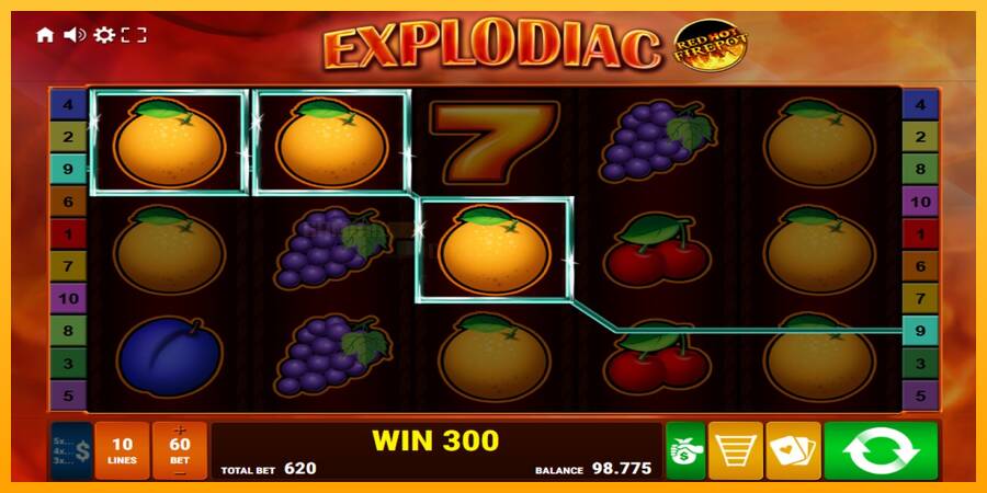 Explodiac Red Hot Firepot игрална машина за пари, снимка 3