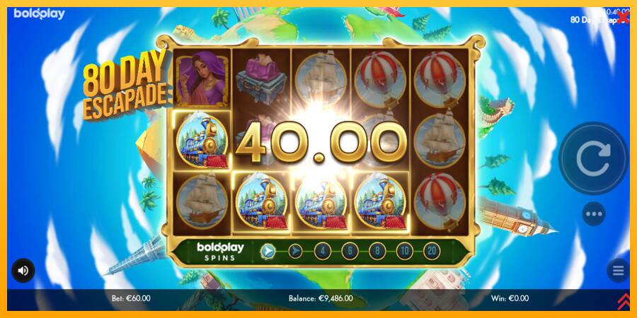 80 Day Escapade игрална машина за пари, снимка 3