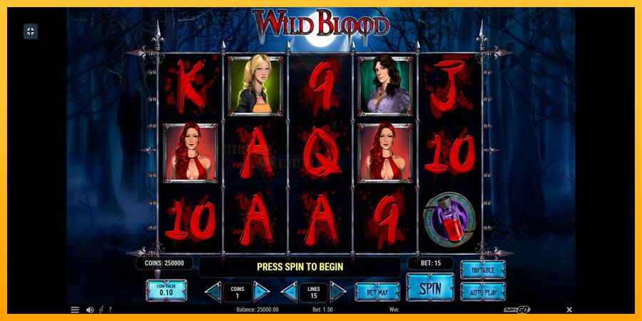 Wild Blood игрална машина за пари, снимка 1