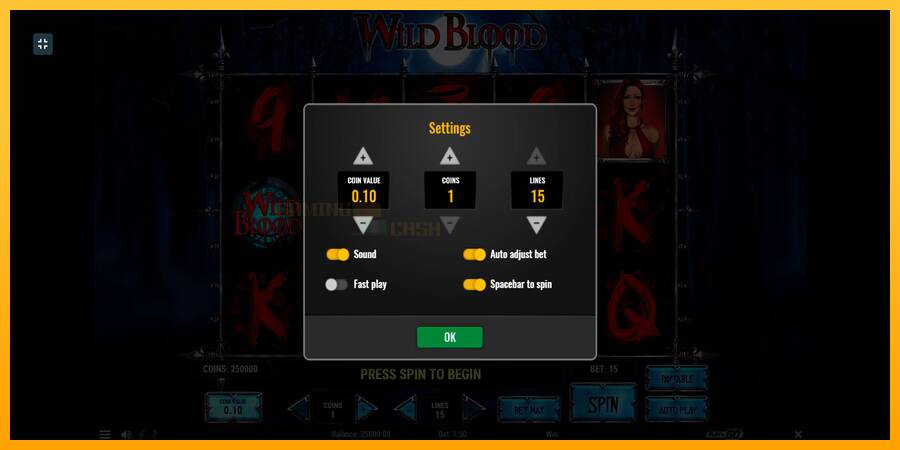 Wild Blood игрална машина за пари, снимка 7