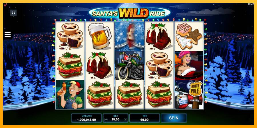 Santas Wild Ride игрална машина за пари, снимка 3