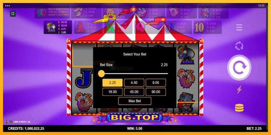 Big Top игрална машина за пари, снимка 10