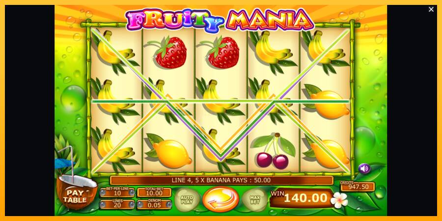 Fruity Mania игрална машина за пари, снимка 5