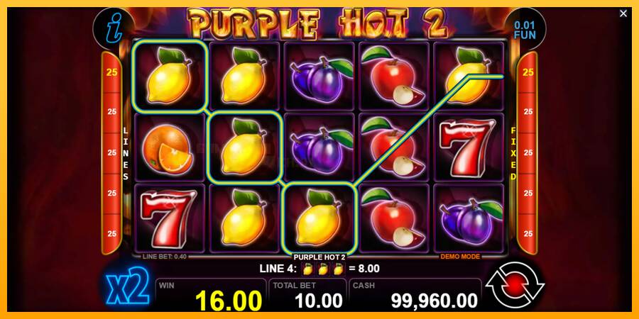 Purple Hot 2 игрална машина за пари, снимка 2