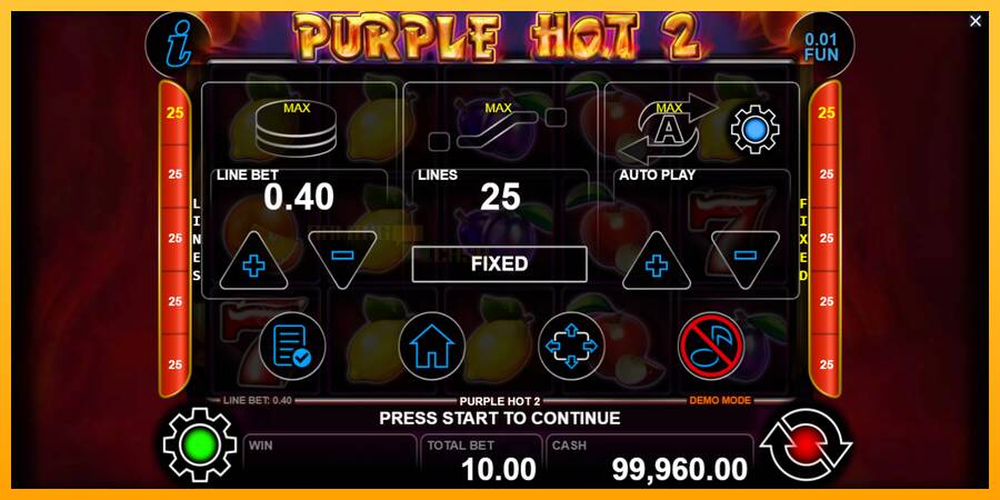 Purple Hot 2 игрална машина за пари, снимка 7