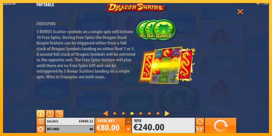 Dragon Shrine игрална машина за пари, снимка 5