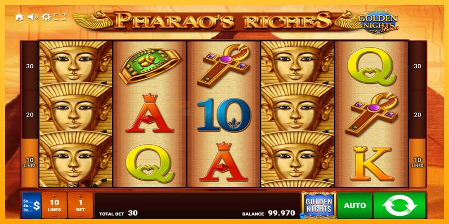 Pharaos Riches Golden Nights игрална машина за пари, снимка 2