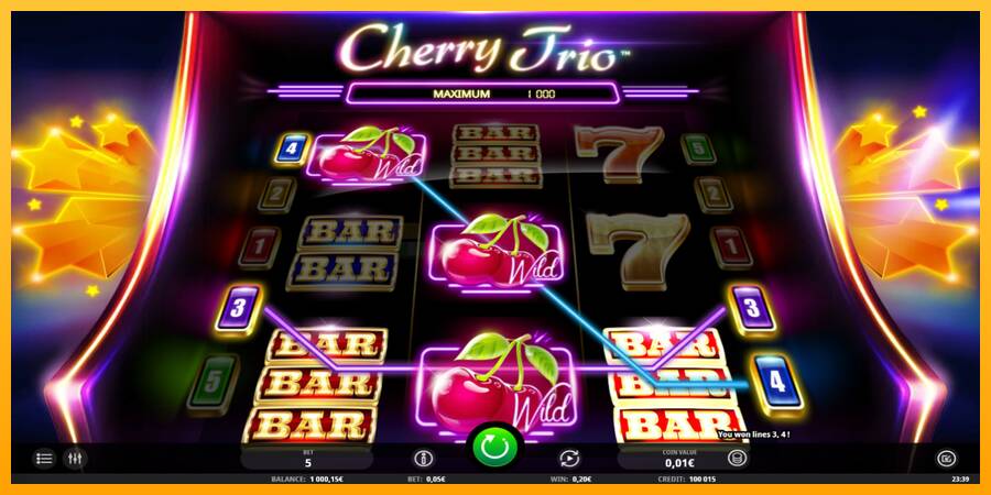 Cherry Trio игрална машина за пари, снимка 3