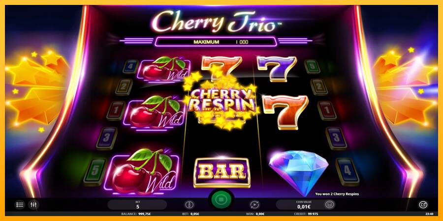 Cherry Trio игрална машина за пари, снимка 4