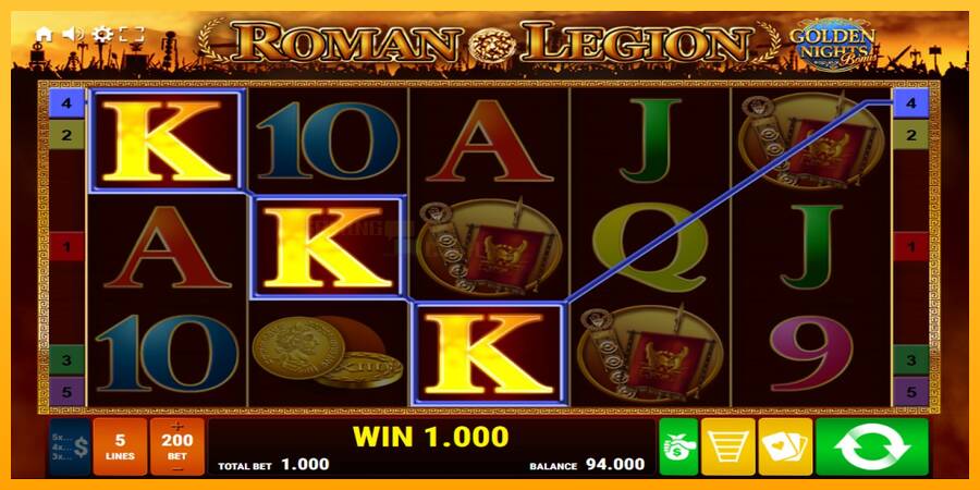 Roman Legion Golden Nights игрална машина за пари, снимка 2