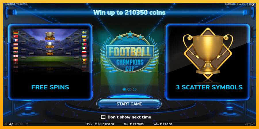 Football Champions Cup игрална машина за пари, снимка 1