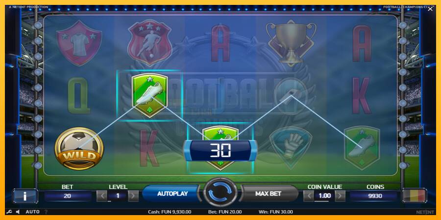 Football Champions Cup игрална машина за пари, снимка 4