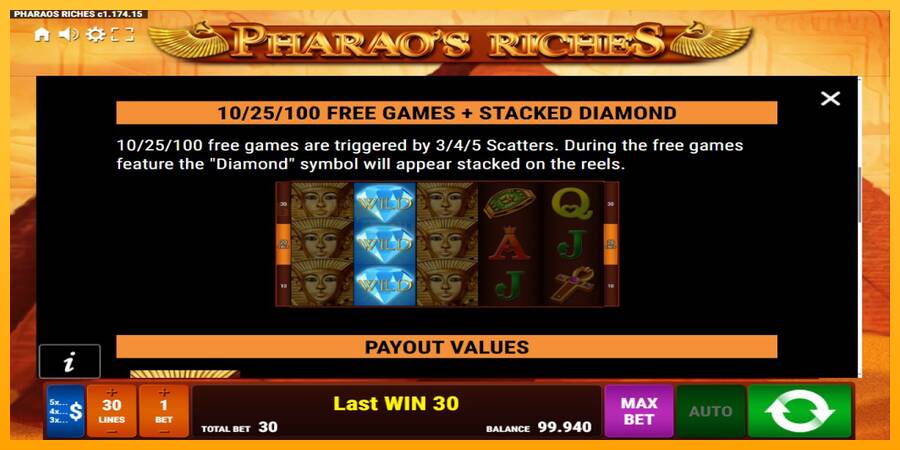 Pharaos Riches игрална машина за пари, снимка 6