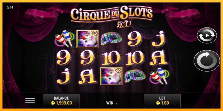 Cirque du Slots игрална машина за пари, снимка 1