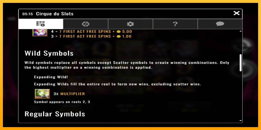Cirque du Slots игрална машина за пари, снимка 4
