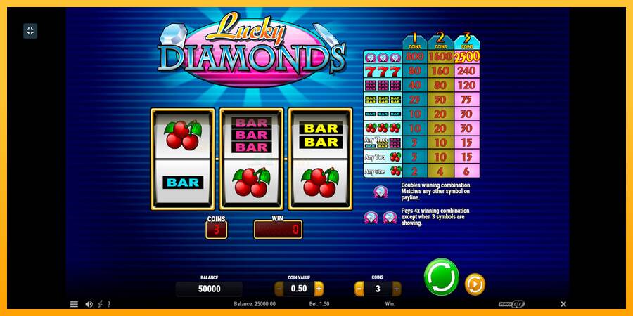 Lucky Diamonds игрална машина за пари, снимка 1