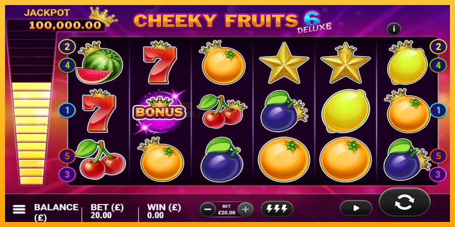 Cheeky Fruits 6 Deluxe игрална машина за пари, снимка 3