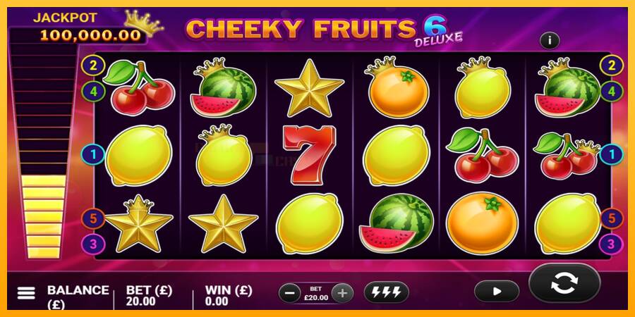 Cheeky Fruits 6 Deluxe игрална машина за пари, снимка 4