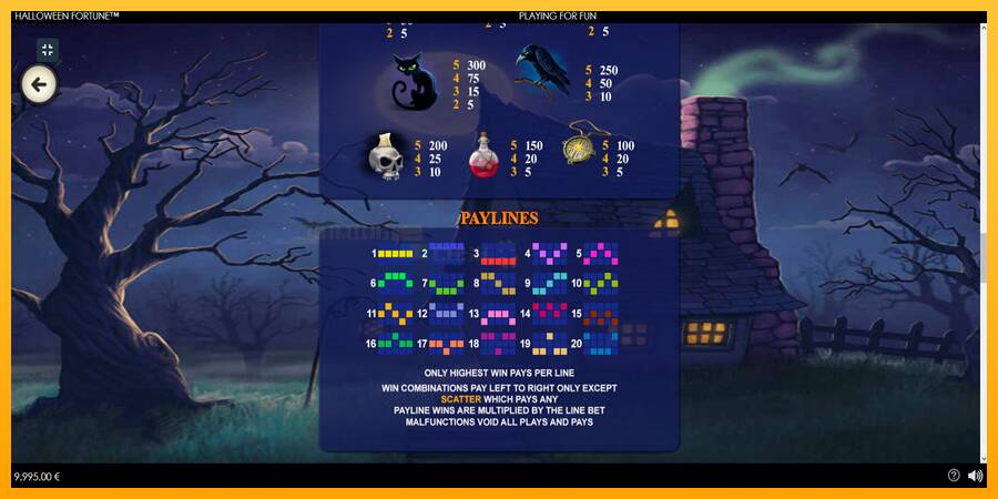 Halloween Fortune игрална машина за пари, снимка 7