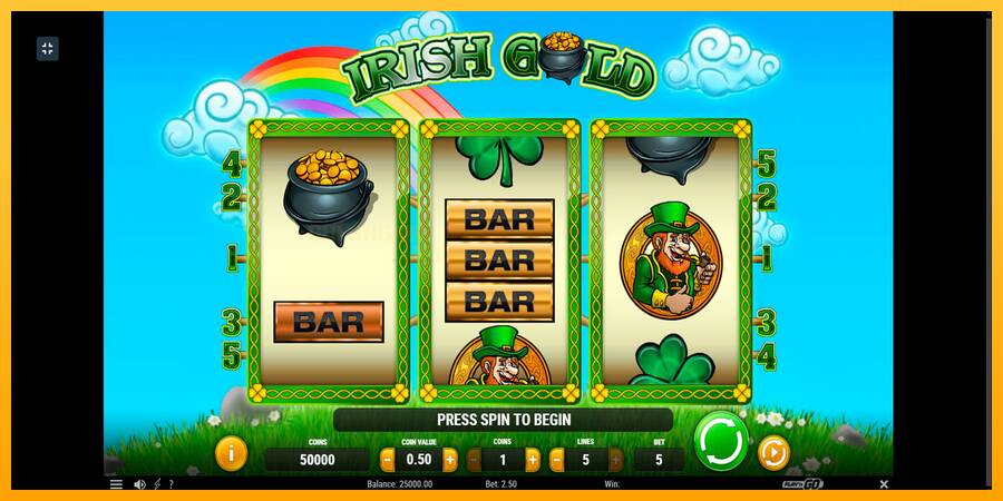 Irish Gold игрална машина за пари, снимка 1