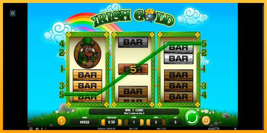 Irish Gold игрална машина за пари, снимка 3