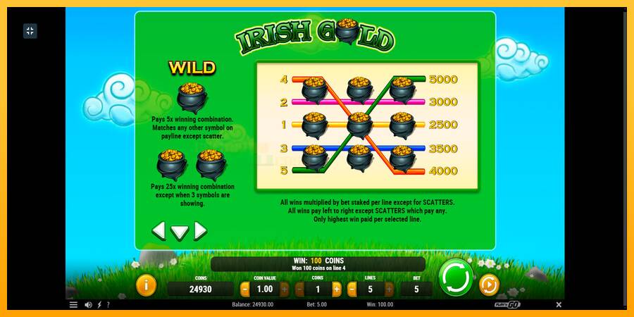 Irish Gold игрална машина за пари, снимка 6