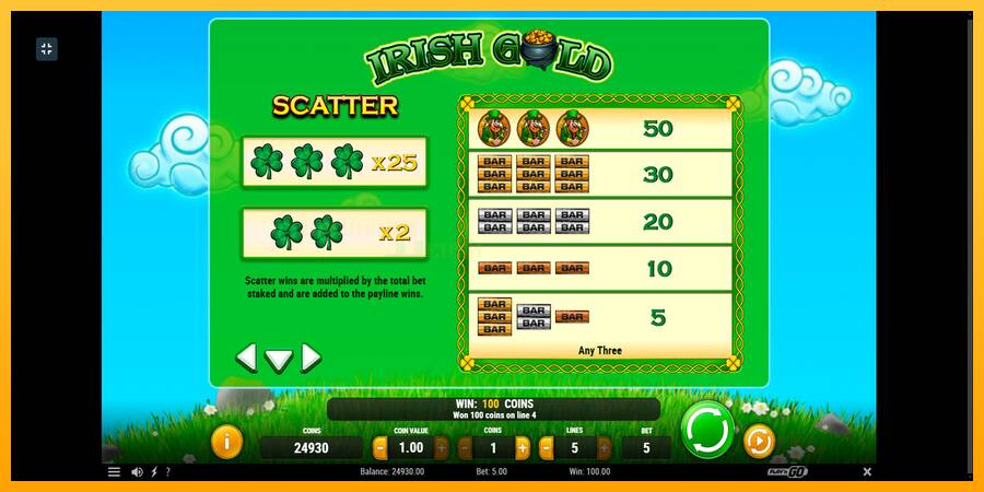 Irish Gold игрална машина за пари, снимка 7