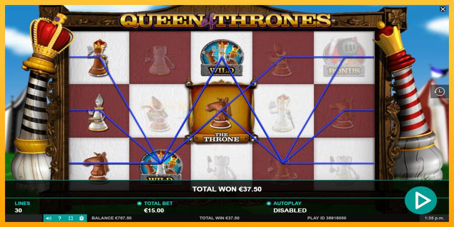 Queen of Thrones игрална машина за пари, снимка 4