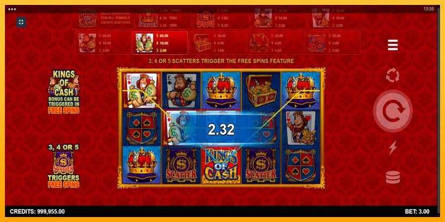 Kings of Cash игрална машина за пари, снимка 4