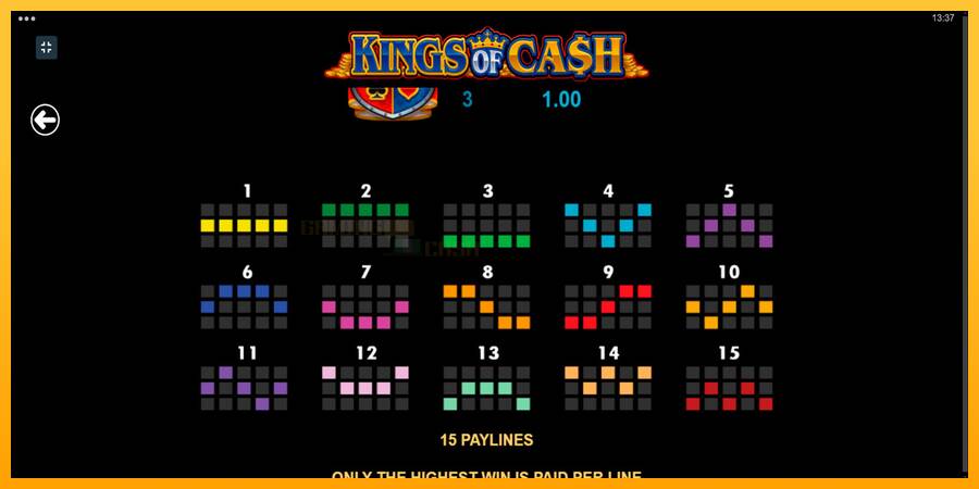 Kings of Cash игрална машина за пари, снимка 7