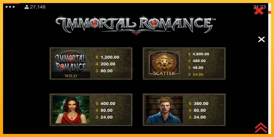 Immortal Romance игрална машина за пари, снимка 6