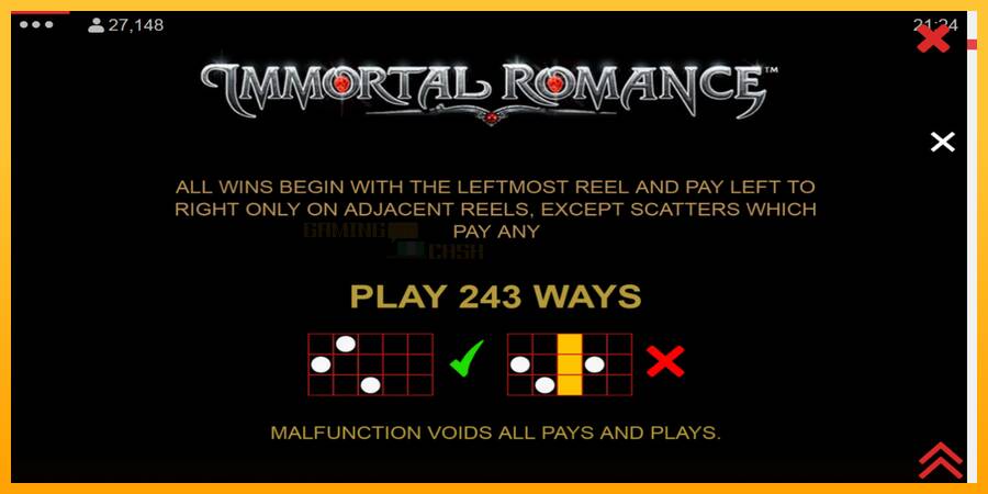 Immortal Romance игрална машина за пари, снимка 7