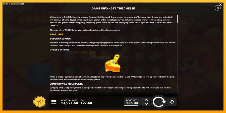 Get The Cheese игрална машина за пари, снимка 6