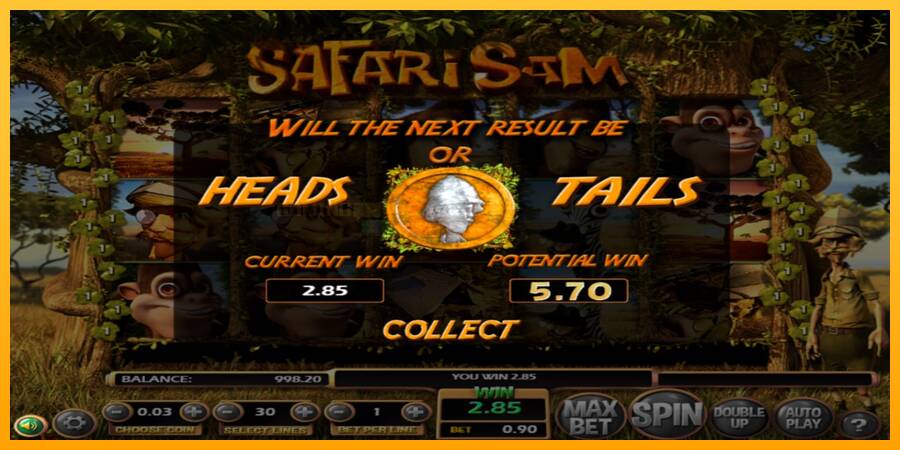 Safari Sam игрална машина за пари, снимка 4