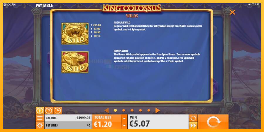 King Colossus игрална машина за пари, снимка 4